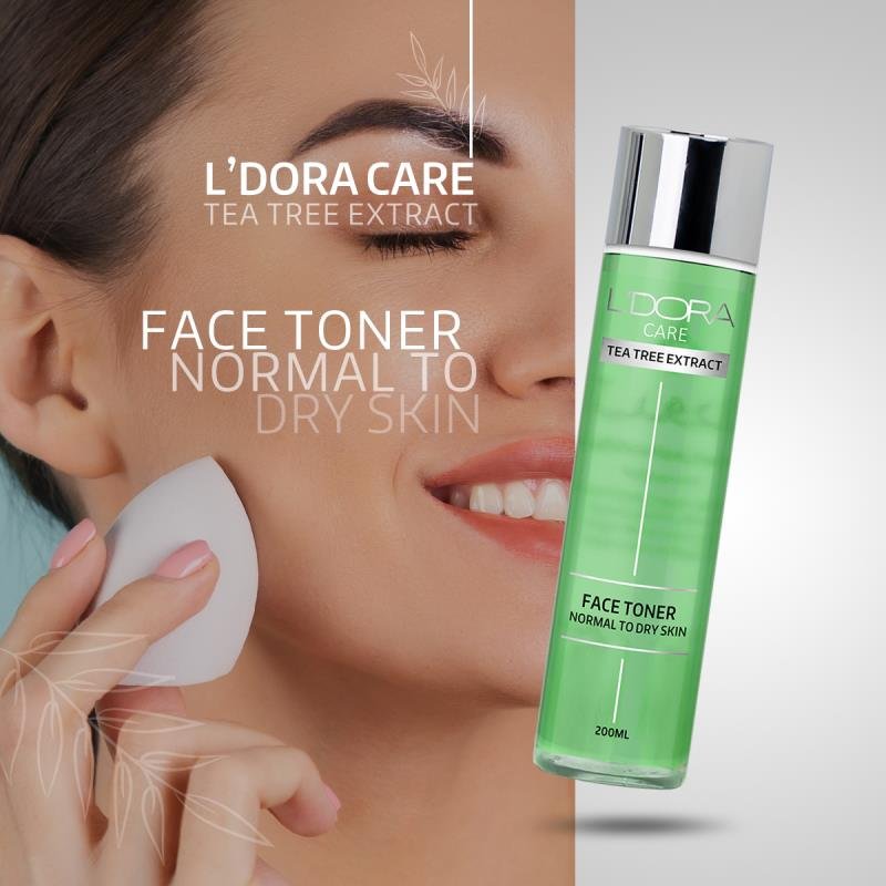 FACE TONER FOR NORMAL TO DRY SKIN, 200 ml - Image 3
